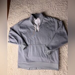 Women’s Small Nike Light Gray Quarter-Zip Sweatshirt